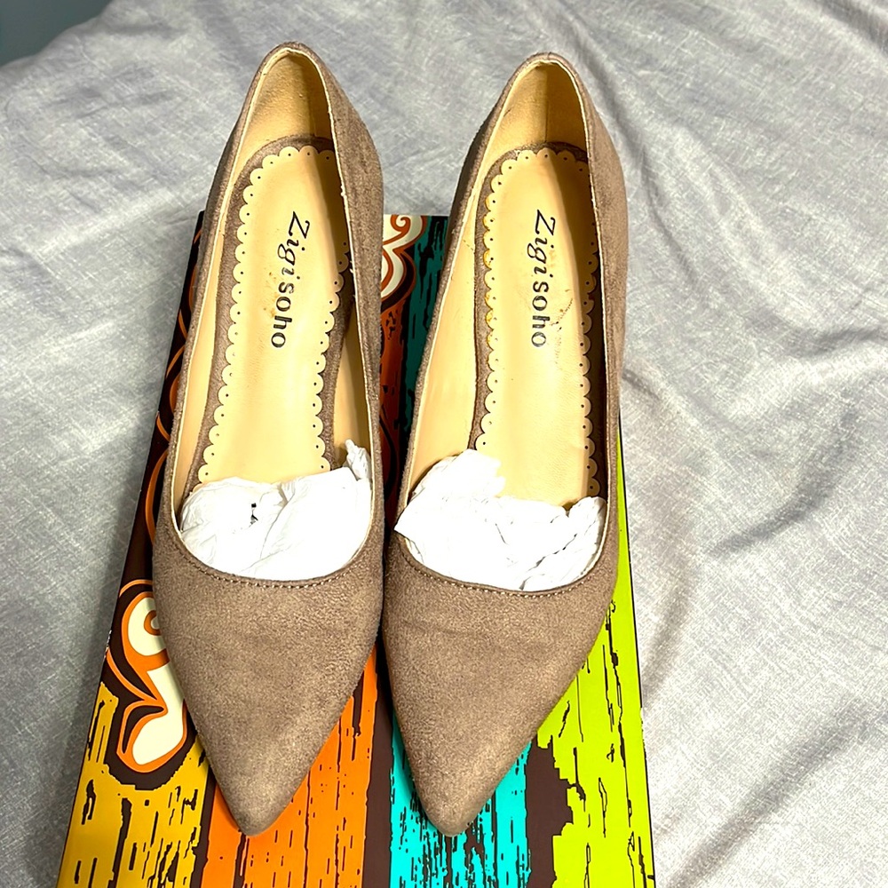 Tan suede shoes